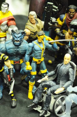 Kuala Lumpur, Malezya-4 Nisan 2018: seçili odaklı kurgusal karakter aksiyon figürü X-Men. X-Men's Amerikan çizgi roman ve Marvel tarafından yayımlanan film bir görünen.