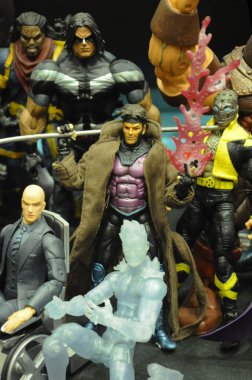 Kuala Lumpur, Malezya-4 Nisan 2018: seçili odaklı kurgusal karakter aksiyon figürü X-Men. X-Men's Amerikan çizgi roman ve Marvel tarafından yayımlanan film bir görünen.