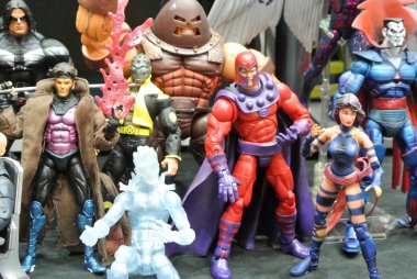 Kuala Lumpur, Malezya-4 Nisan 2018: seçili odaklı kurgusal karakter aksiyon figürü X-Men. X-Men's Amerikan çizgi roman ve Marvel tarafından yayımlanan film bir görünen.