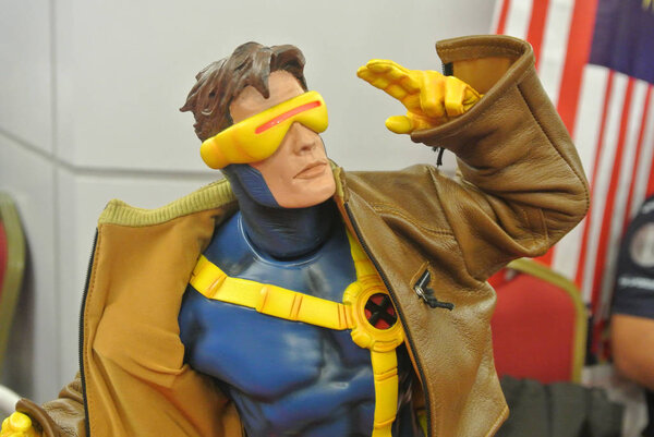 KUALA LUMPUR, MALAYSIA -APRIL 4, 2018: Selected focused fictional character action figure X-Men. X-Men is a appearing in American comic books and movie published by Marvel.