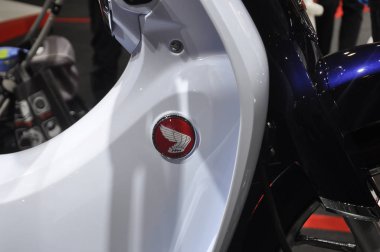 Kuala Lumpur, Malezya-26 Kasım 2018: Honda motosiklet motosiklet vücut, marka ve logolar amblem. Honda ünlü motosiklet üretmektedir dünyada Japonya den biridir.   