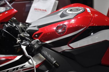 Kuala Lumpur, Malezya-26 Kasım 2018: Honda motosiklet motosiklet vücut, marka ve logolar amblem. Honda ünlü motosiklet üretmektedir dünyada Japonya den biridir.   