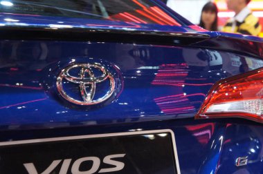 Kuala Lumpur, Malezya-23 Mart 2018: seçilen Toyota ticari marka amblemi ve logolar üzerinde duruldu. Toyota Japonya'dan dünyanın ünlü ve en büyük otomobil üreten biridir.   
