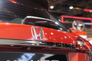 Kuala Lumpur, Malezya-23 Mart 2018: seçili Honda ticari marka amblemi ve logos adlı araba vücut duruldu. Honda Japonya dünyanın ünlü otomobil üreten biridir.   