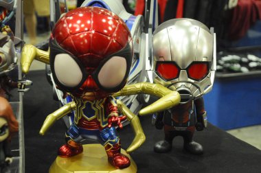 Kuala Lumpur, Malezya-7 Nisan 2018: seçili Spider-man adlı Marvel çizgi aksiyon figürü duruldu. Avengers takım biriydi. Toplayıcı tarafından görüntülenen eylem rakamları. 