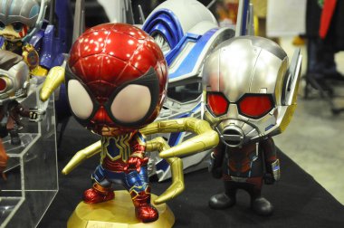 Kuala Lumpur, Malezya-7 Nisan 2018: seçili Spider-man adlı Marvel çizgi aksiyon figürü duruldu. Avengers takım biriydi. Toplayıcı tarafından görüntülenen eylem rakamları. 