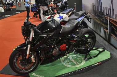 Kuala Lumpur, Malezya-26 Kasım 2018: Benelli motosiklet büyük showroom. Benelli motosiklet aslında İtalya yapılmış ama şimdi Çin tarafından üretilen.
