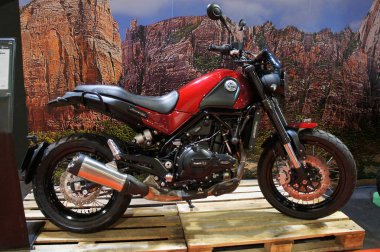 Kuala Lumpur, Malezya-26 Kasım 2018: Benelli motosiklet büyük showroom. Benelli motosiklet aslında İtalya yapılmış ama şimdi Çin tarafından üretilen.