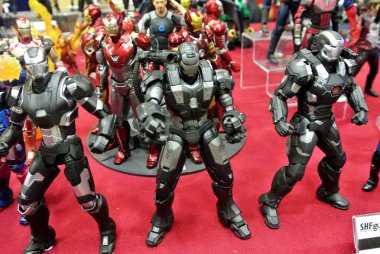 Kuala Lumpur, Malezya-31 Mart 2018: seçili Avengers Team adlı Marvel çizgi aksiyon figürü duruldu. Aksiyon figürleri toplayıcı tarafından biraraya. 