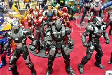 Kuala Lumpur, Malezya-31 Mart 2018: seçili Avengers Team adlı Marvel çizgi aksiyon figürü duruldu. Aksiyon figürleri toplayıcı tarafından biraraya. 