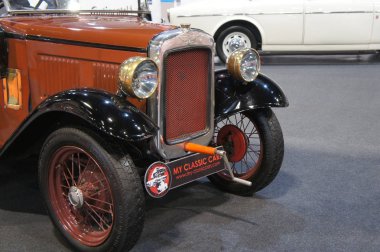 Kuala Lumpur, Malezya - 26 Kasım 2018: Vintage büyük galeride görüntülenen Austin marka arabadan. Austin 1934 yılında Birleşik Krallık'ta yapılan 7