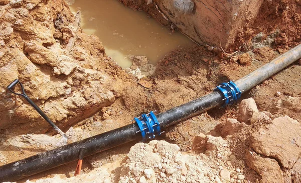 Kuala Lumpur Malaysia September 2018 Underground Utility Services Pipe Laid — Stock Photo, Image