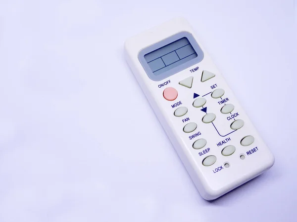 Simple Small Air Condition Remote Control Isolated White Background — Stock Photo, Image