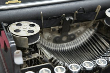 Kuala Lumpur, Malezya-12 Kasım 2018: antika daktilo yakın çekim görüntüsü. Toplayıcı tarafından görüntülenen.  