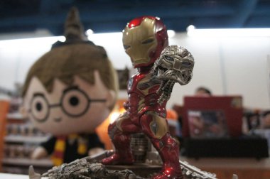Kuala Lumpur, Malezya-6 Ocak 2019: seçili Iron Man karakter aksiyon figürü Iron Man Marvel çizgi roman ve film üzerinde duruldu. Halk için toplayıcı tarafından görüntülenen. 