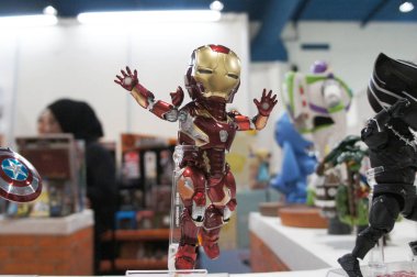 Kuala Lumpur, Malezya-6 Ocak 2019: seçili Iron Man karakter aksiyon figürü Iron Man Marvel çizgi roman ve film üzerinde duruldu. Halk için toplayıcı tarafından görüntülenen. 
