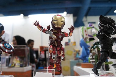 Kuala Lumpur, Malezya-6 Ocak 2019: seçili Iron Man karakter aksiyon figürü Iron Man Marvel çizgi roman ve film üzerinde duruldu. Halk için toplayıcı tarafından görüntülenen. 