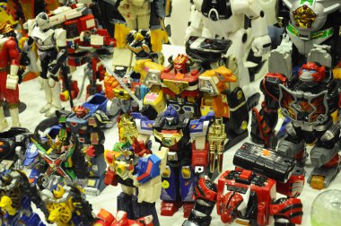 Kuala Lumpur, Malezya-6 Ekim 2018: seçilen çeşitli ünlü karakteri eylem rakam maketi popüler televizyon çizgi film ve animasyon serisi üzerinde duruldu. Halk için görüntülenen. 