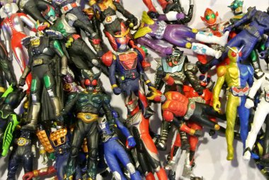 Kuala Lumpur, Malezya-6 Ekim 2018: seçilen çeşitli ünlü karakteri eylem rakam maketi popüler televizyon çizgi film ve animasyon serisi üzerinde duruldu. Halk için görüntülenen. 