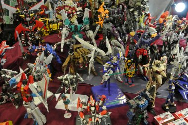 Kuala Lumpur, Malezya-6 Ekim 2018: seçilen çeşitli ünlü karakteri eylem rakam maketi popüler televizyon çizgi film ve animasyon serisi üzerinde duruldu. Halk için görüntülenen. 