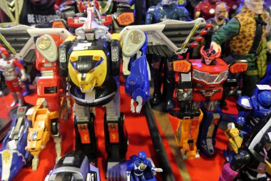 Kuala Lumpur, Malezya-6 Ekim 2018: seçilen çeşitli ünlü karakteri eylem rakam maketi popüler televizyon çizgi film ve animasyon serisi üzerinde duruldu. Halk için görüntülenen. 