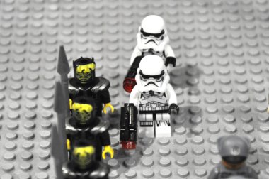 Kuala Lumpur, Malezya-9 Aralık 2018: Seçili plastikten yapılmış küçük Star Wars Fırtına takımı ordusunun duruldu. Halk için toplayıcı tarafından görüntülemek. 