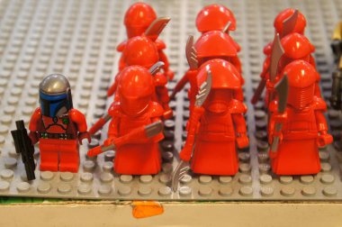 Kuala Lumpur, Malezya-9 Aralık 2018: Seçili plastikten yapılmış küçük Star Wars Fırtına takımı ordusunun duruldu. Halk için toplayıcı tarafından görüntülemek. 