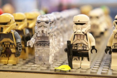 Kuala Lumpur, Malezya-9 Aralık 2018: Seçili plastikten yapılmış küçük Star Wars Fırtına takımı ordusunun duruldu. Halk için toplayıcı tarafından görüntülemek. 