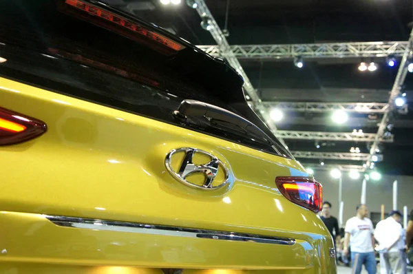 Kuala Lumpur Malaysia November 2018 Hyundai Carro Comercial Marca Emblema — Fotografia de Stock