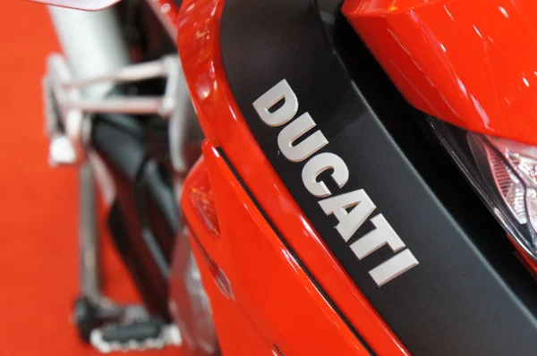 Kuala Lumpur Malaysia March 2018 Ducati Emblem Logos Ducati Motorcycle — Stock Photo, Image