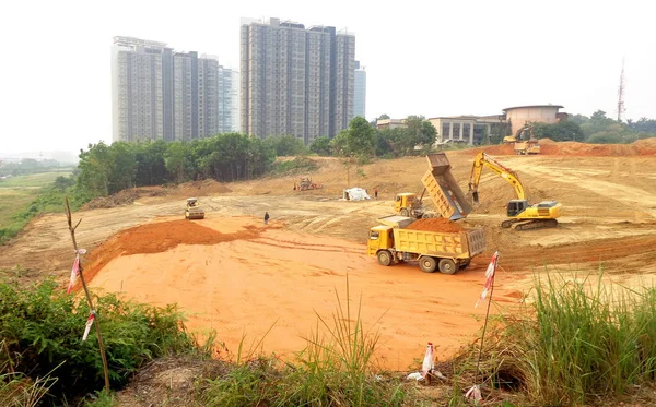 Kuala Lumpur Malaysia July 2018 Heavy Machinery Vehicles Used Preparation — Stock Photo, Image