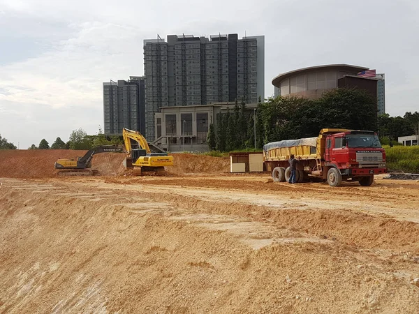 Kuala Lumpur Malaysia July 2018 Heavy Machinery Vehicles Used Preparation — Stock Photo, Image