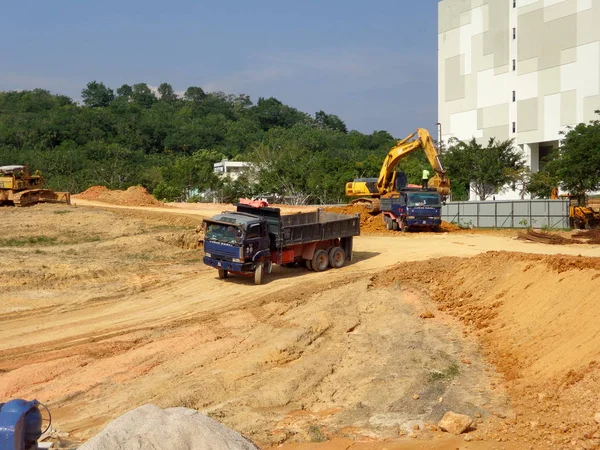 Kuala Lumpur Malajsie Červenec 2018 Těžká Strojní Zařízení Vozidla Používají — Stock fotografie