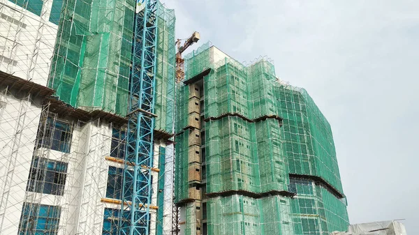 Kuala Lumpur Malaysia Juli 2018 Während Der Bauarbeiten Wird Ein — Stockfoto