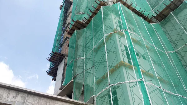 Kuala Lumpur Malaysia July 2018 Rede Segurança Instalada Andaime Exterior — Fotografia de Stock