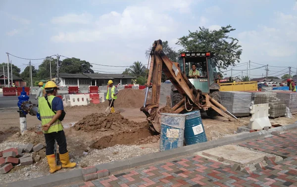 Kuala Lumpur Malajsie Dubna 2019 Stroj Bagátorech Těžký Stavební Stroj — Stock fotografie