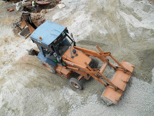 쿠알라룸푸르 말레이시아 2019 굴삭기 기계는 토양과 리프팅 재료를 발굴하는 사용되는 — 스톡 사진