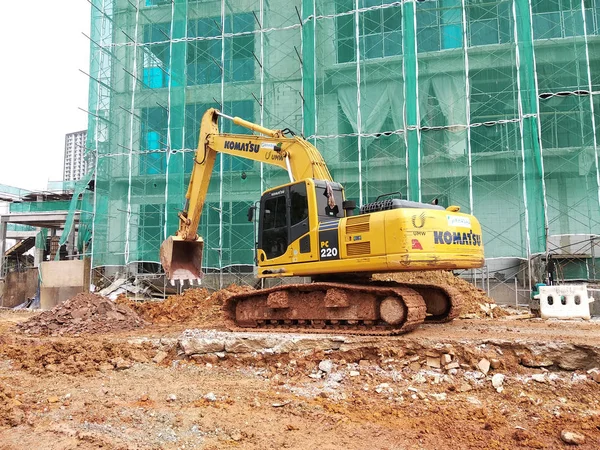 Kuala Lumpur Malezya Nisan 2019 Ekskavatörler Makinesi Toprak Kaldırma Malzemesi — Stok fotoğraf