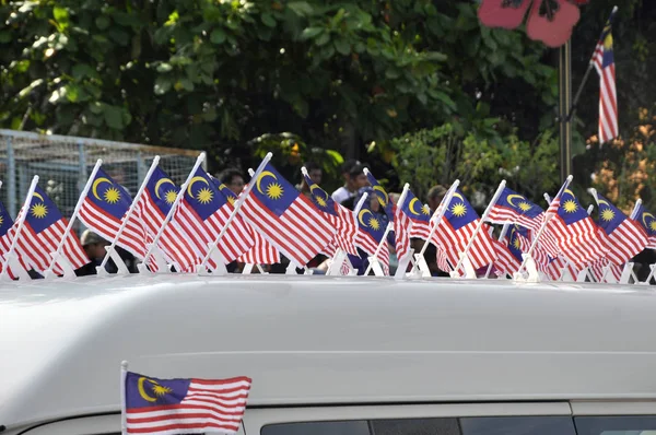 Kuala Lumpur Malaysia August 2018 Malaysian Flag Parade Malaysian Citizen — Stock Photo, Image