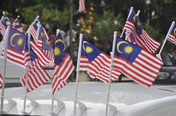 Kuala Lumpur Malaysia August 2018 Malaysische Flaggenparade Durch Malaysische Staatsbürger — Stockfoto