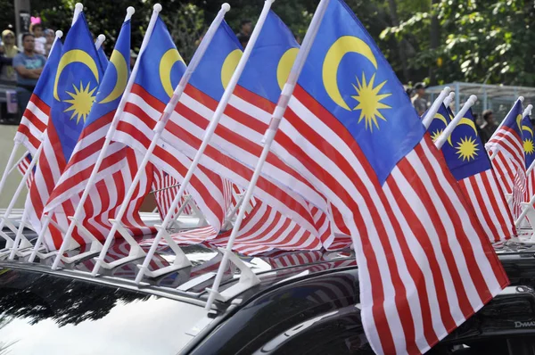 Kuala Lumpur Malajzia Augusztus 2018 Malajziai Flag Parádé Malajziai Állampolgár — Stock Fotó