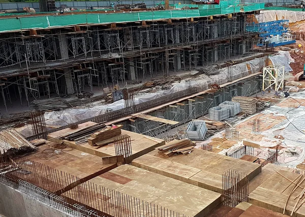 Kuala Lumpur Malaysia July 2017 Building Basement Construction Using Open — стоковое фото