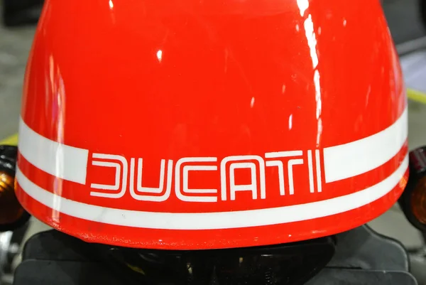 Серданг Малайзия Июля 2017 Года Логотипы Ducati Кузове Мотоцикла Ducati — стоковое фото