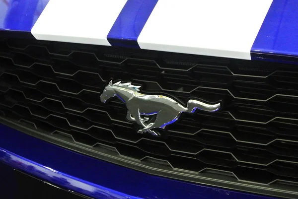Kuala Lumpur Malaysia November 2017 Mustang Emblema Carro Logotipo Marca — Fotografia de Stock