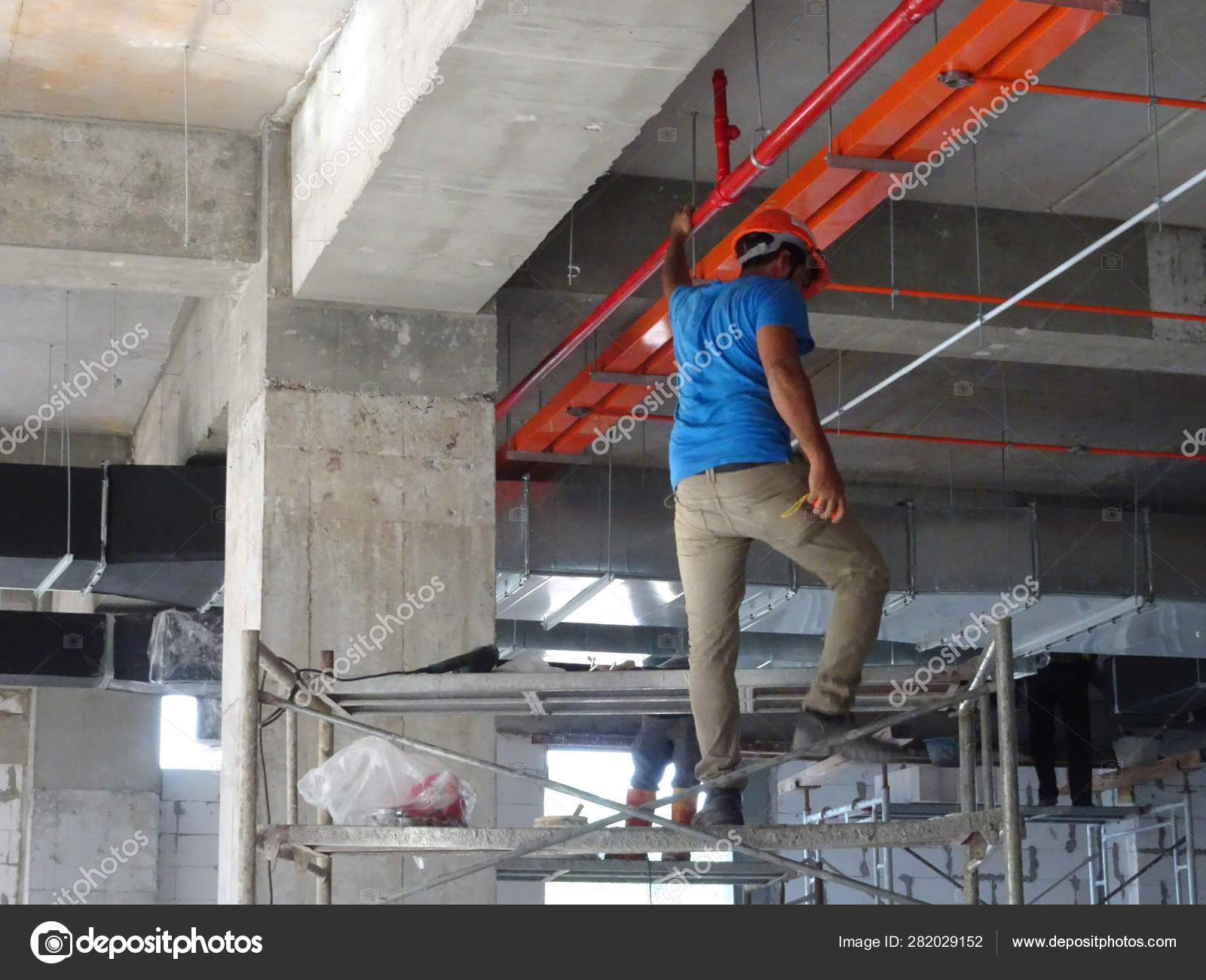 Kuala Lumpur Malaysia September 2017 Construction Workers