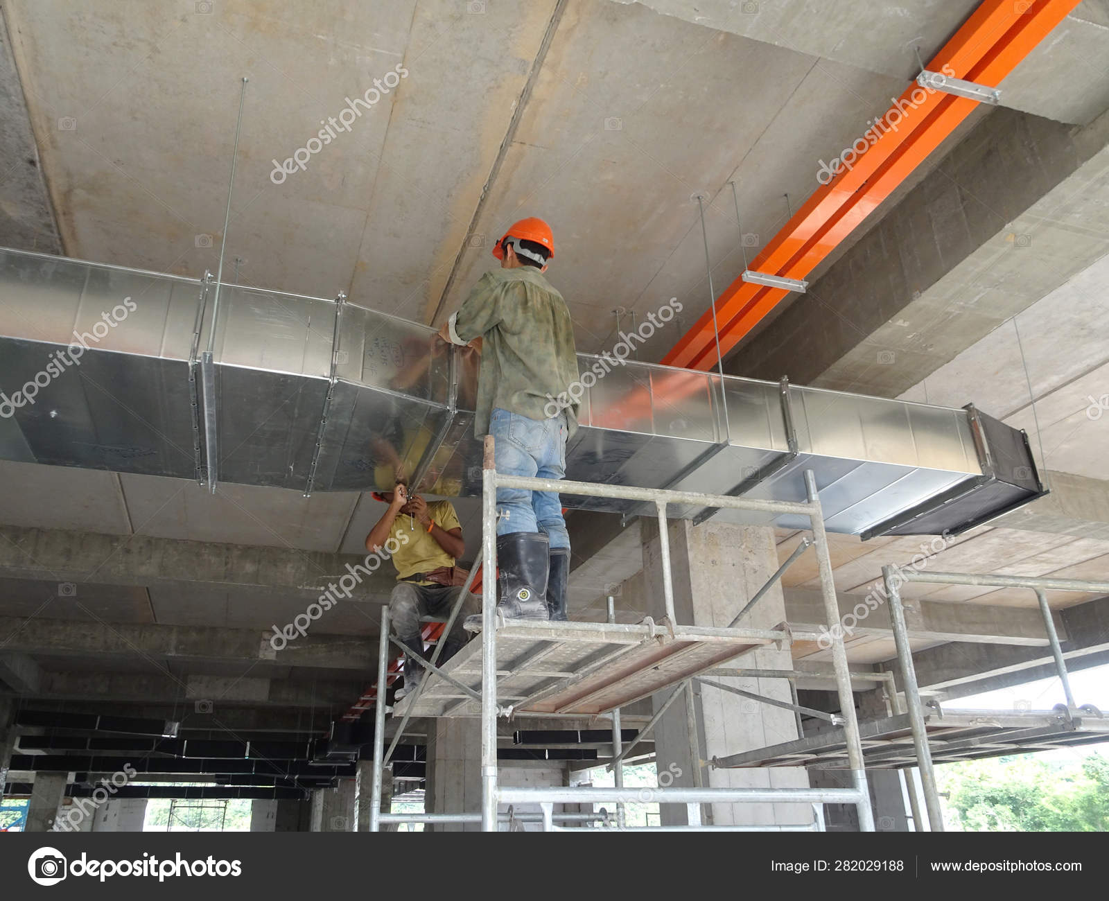 Kuala Lumpur Malaysia September 2017 Construction Workers