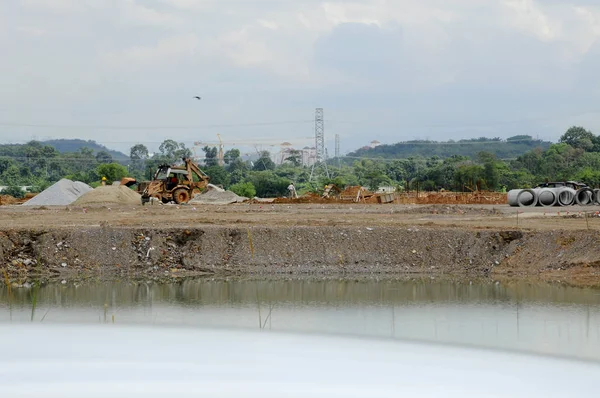 Kuala Lumpur Malaysia December 2013 Open Land Complete Ground Leveling — Stock Photo, Image