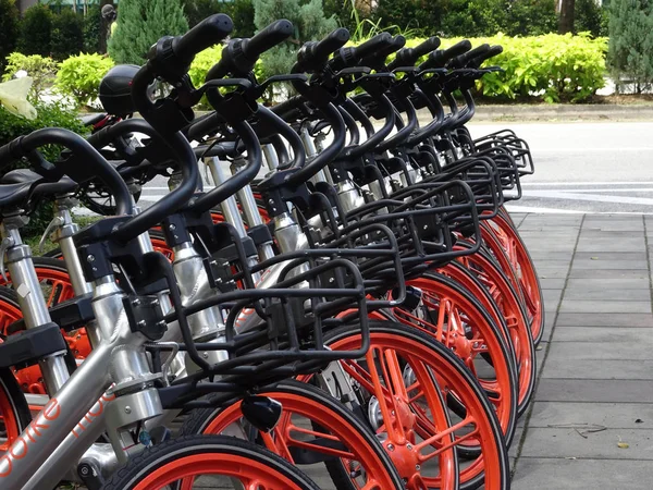 Kuala Lumpur Malaysia December 2017 Rental Bicycle Public Used Parked — Stock Photo, Image