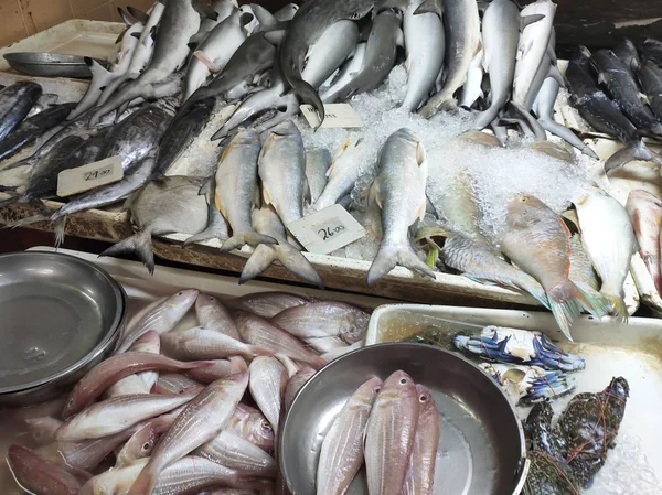 Kuala Lumpur Malaisie Juillet 2019 Différents Types Poissons Sur Marché — Photo