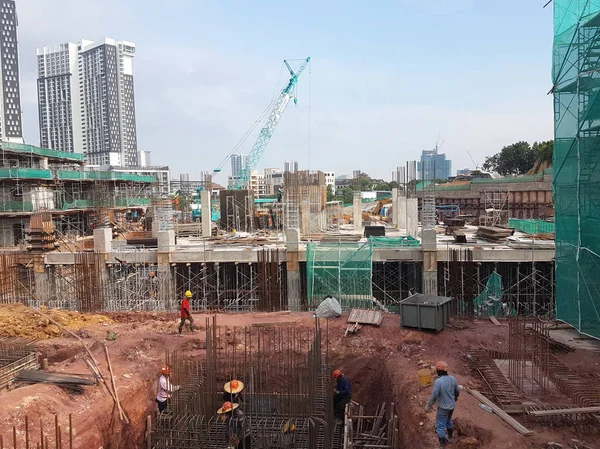 Kuala Lumpur Malasia Mayo 2017 Construcción Subestructuras Superestructuras Construcción Utilizando — Foto de Stock